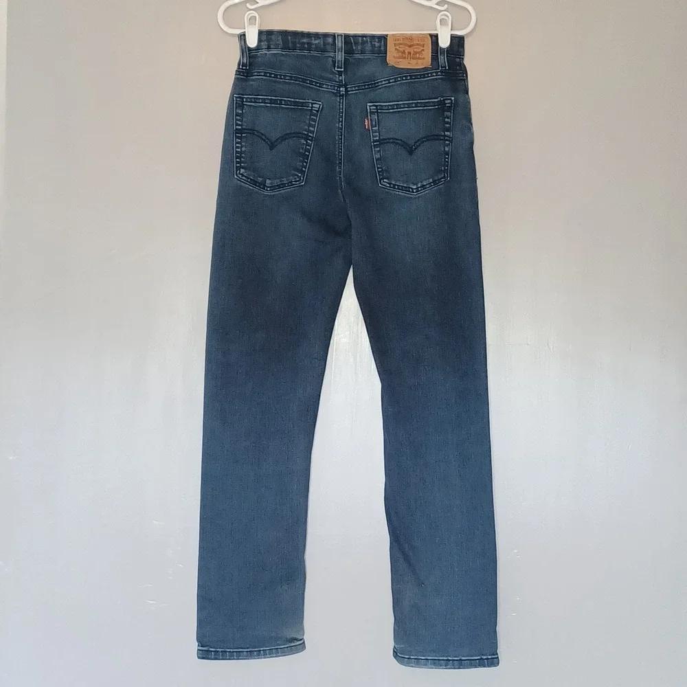 Levi's Jeans Boys 18 Reg Blue 514 Straight Fit Adjustable Waist Denim S111-07
